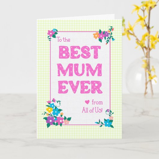 私た最高のち全員の母の日からの母の日 カード (黄色い花)