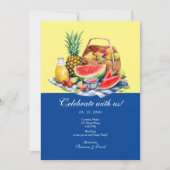 私た祝ちのピクニックウェディングレセプションで 招待状 (正面)