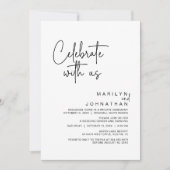 私た祝ち,ウェディング受けモダン付けパーティー 招待状 (正面)