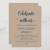私た祝ちKraft Elopementの素朴パーティー 招待状 (正面/裏面)