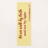 私た素晴らしちは信仰に従って歩くのは、視界ではないからです ヨガマット (正面)