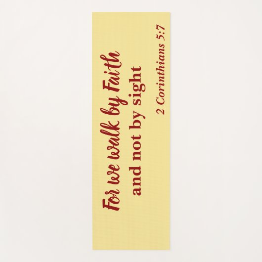 私た素晴らしちは信仰に従って歩くのは、視界ではないからです ヨガマット (正面)