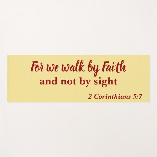 私た素晴らしちは信仰に従って歩くのは、視界ではないからです ヨガマット (正面(横))