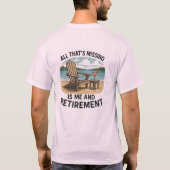 "私だけが抜けている、退職生活" Tシャツ (裏面)