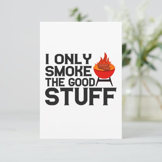 私だけが良い物バーベキューパパギフトを吸う サンキューカード (スタンド正面)