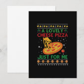 私だけのための素敵なクリスマスチーズピザ クリスマスユーモア 招待状 (正面/裏面)