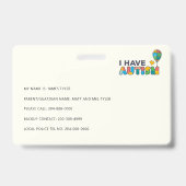 私だけのもの 私は自閉症です バッジ (裏面)