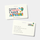 私だけのもの 私は自閉症です バッジ (正面＆裏面)