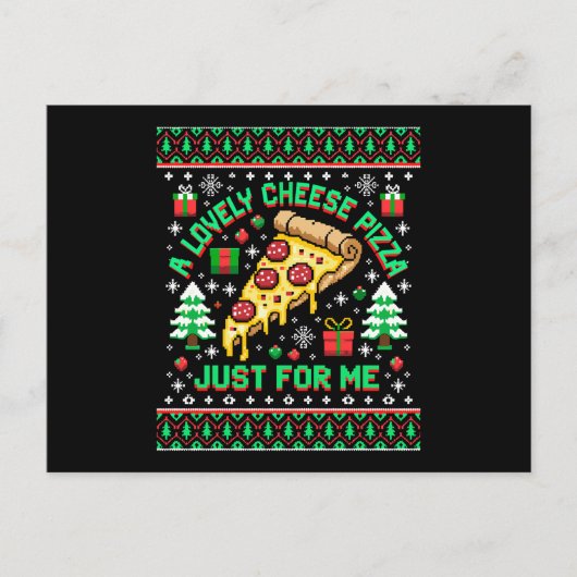 私だけの素敵なチーズピザ クリスマス ださいTシャツ (正面)