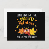 私だけ与えのマッシュポテト感謝祭 ポストカード (正面/裏面)
