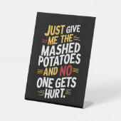 私だけ与えのマッシュポテト感謝祭 台座サイン (正面)