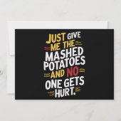 私だけ与えのマッシュポテト感謝祭 招待状 (正面)