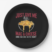 私だけ与えのMac&チーズと誰も傷つけない ペーパープレート (正面)