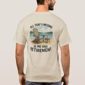 "私だけ退職して悠々自適" Tシャツ (裏面)