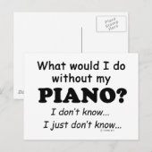 私だったらどうする、ピアノ ポストカード (正面/裏面)