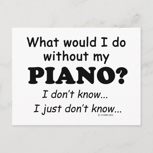 私だったらどうする、ピアノ ポストカード (正面)