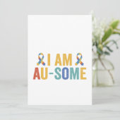 私って最高!自閉症ユーモア 自閉症の認識を高める面白いギフト 招待状 (スタンド正面)