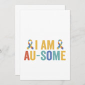 私って最高!自閉症ユーモア 自閉症の認識を高める面白いギフト 招待状 (正面/裏面)