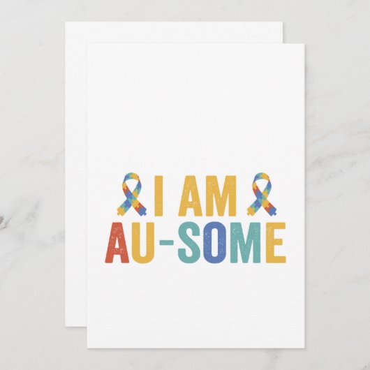 私って最高!自閉症ユーモア 自閉症の認識を高める面白いギフト 招待状 (正面/裏面)