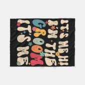 私です こんにちは 私は花婿です 私の結婚式に合わせたデザイン フリースブランケット (正面(横))