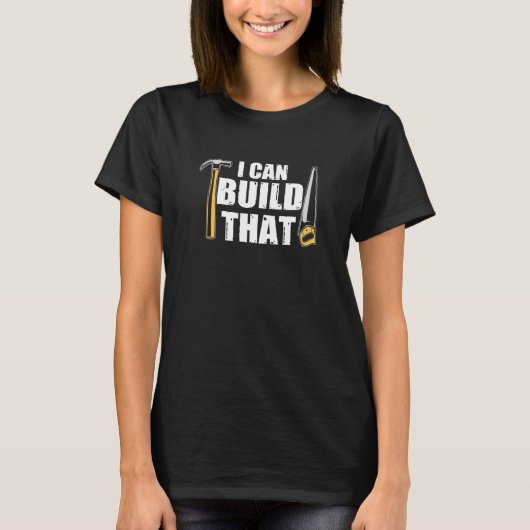 私でもあのハンマーとノコギリで木工ができる Tシャツ (正面)