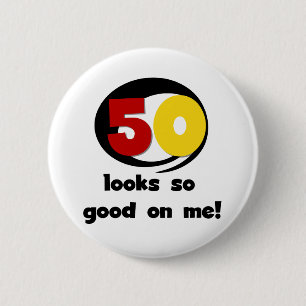 私でよい50の一見そうTシャツおよびギフト 缶バッジ
