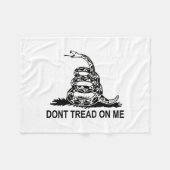 私でガズデンの旗によってすごい暖かい毛布を踏まないで下さい フリースブランケット (正面(横))