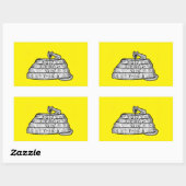 私でステッカーを踏まないで下さい 長方形シール (シート)