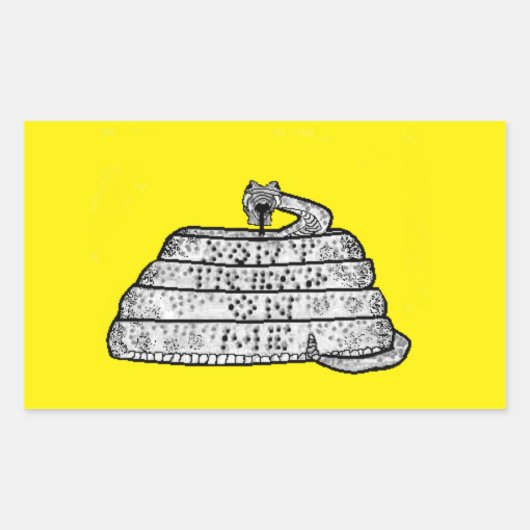 私でステッカーを踏まないで下さい 長方形シール (正面)