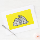 私でステッカーを踏まないで下さい 長方形シール (封筒)