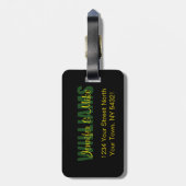 私でパーソナライズな荷物のラベルを踏まないで下さい ラゲッジタグ (裏面縦)