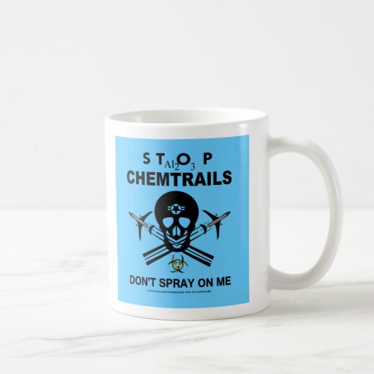 私で吹きかけないで下さい! - Chemtrails コーヒーマグカップ (右)