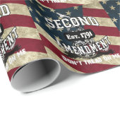 私で第2修正の米国旗DTOMを踏まないで下さい ラッピングペーパー (ロールコーナー)
