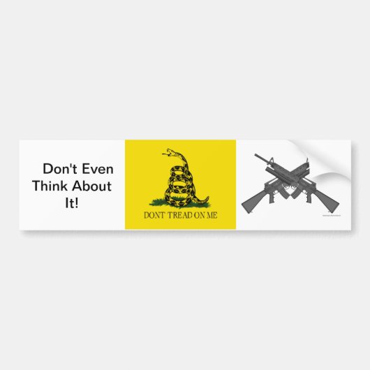 私で踏まないで下さい バンパーステッカー (正面)