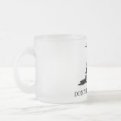 私で踏まないで下さい フロストグラスマグカップ (左)