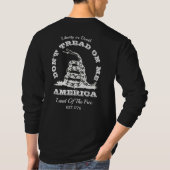 私で長い袖のワイシャツを踏まないで下さい Tシャツ (裏面)