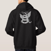 "私で"写実的なTシャツを踏まないで下さい パーカ (裏面)