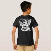 "私で"写実的なTシャツを踏まないで下さい Tシャツ (裏面フル)