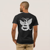 "私で"写実的なTシャツを踏まないで下さい Tシャツ (裏面フル)