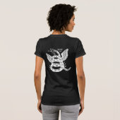 "私で"写実的なTシャツを踏まないで下さい Tシャツ (裏面フル)