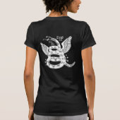 "私で"写実的なTシャツを踏まないで下さい Tシャツ (裏面)