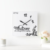 、私とにかく時間通り…常にであるものは何でも スクエア壁時計 (ホーム)