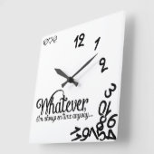 、私とにかく時間通り…常にであるものは何でも スクエア壁時計 (傾斜)