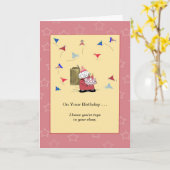 私とのあなたは第1 -誕生日 カード (黄色い花)