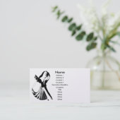 私とのダンスプロフィールカードテンプレート 名刺 (スタンド正面)