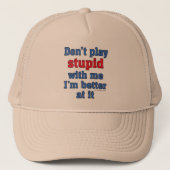 私との愚か遊ばないで下さい キャップ (正面)