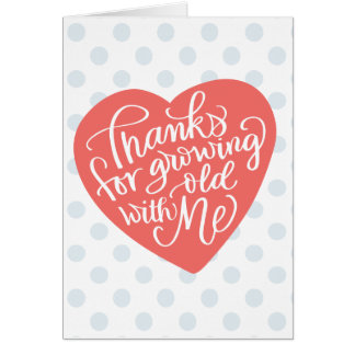 私との成長する古い彼のための記念日カード