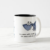 私とのsharksYouの混乱と、…台なしにします ツートーンマグカップ (正面右)