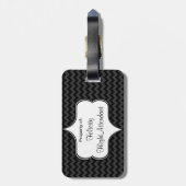 私とはえの自由な木炭シェブロンの荷物のラベル結婚して下さい ラゲッジタグ (裏面縦)