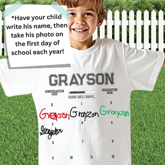 私とカスタム一緒に成長するK-12シグネチャー記念 Tシャツ